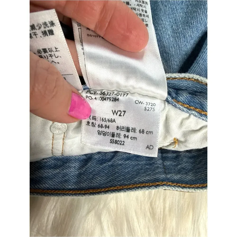 Levi’s 501 Original Fit Distressed High Rise Denim Cut Offs